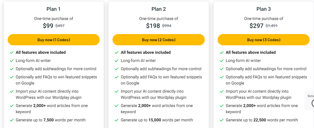 Wordplay Plans & features